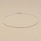 Genuine 925 Sterling Silver Diamond Cut 1.2mm Ball Chain Anklet 8.5", 10"