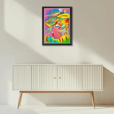 Peter Max Blushing Beauty Ver II #31 Original 1995 Mixed Media Painting