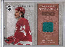 2006-07 UD Artifacts NHL hockey Bob Probert Treasured Swatches jersey /250 card