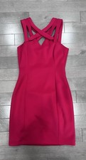 GUESS Pink Bodycon Mini Dress Strappy Sleeveless Zipper Accent, Size 2