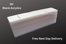 50x Blank Number Plates 520x111mm Bevelled Acrylic BSAU145e UK Road Legal