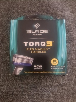 TORQ 3 BLADE ️ Refill Cartridge Blades For Mach 3 Razor 8 Cartridges