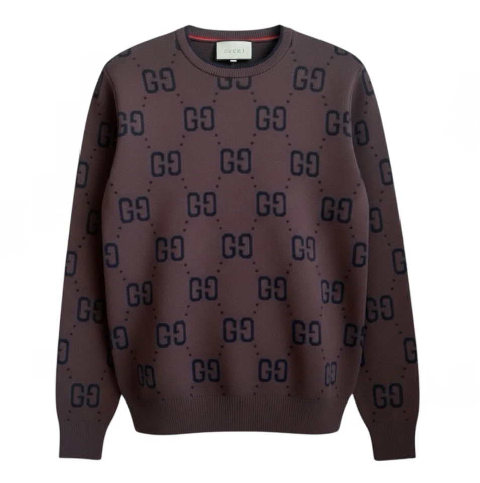 GUCCI KLASSISCHER PULLOVER MIT GG MUSTER, ABSOLUT NEUWERTIG, L - Bild 1 von 4