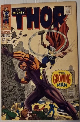 Marvel Comics The Mighty Thor #140 (1967) The Growing Man's 1st appearance