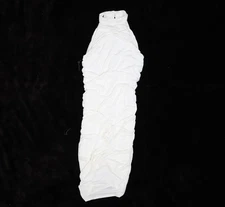 Venus Dress Womens Medium White Ruched Halter Bodycon High Neck Sleeveless Party