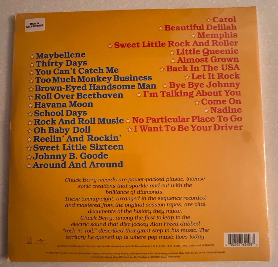 Chuck Berry-The Greatest Twenty -Eight LP -2LP Records-Vinyl-Album-Sealed - Image 2 of 2