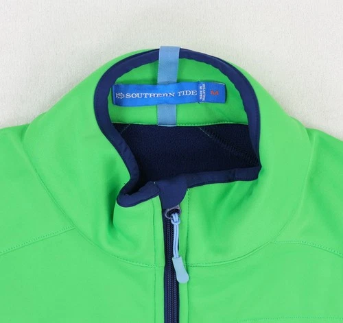 Southern Tide Full Zip Performance Vest Men Medium Neon Green Golf Tide to Trail image 6
