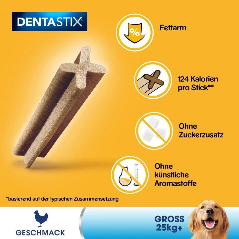 PEDIGREE Dentastix Zahnpflege Mundhygiene adulte große Hunde 56 St. 8 x 270g - Bild 2 von 4