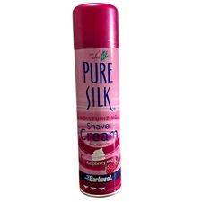 New BARBASOL Pure Silk RASPBERRY MIST Moisturizing Shave Cream w/Aloe 9.5 Oz