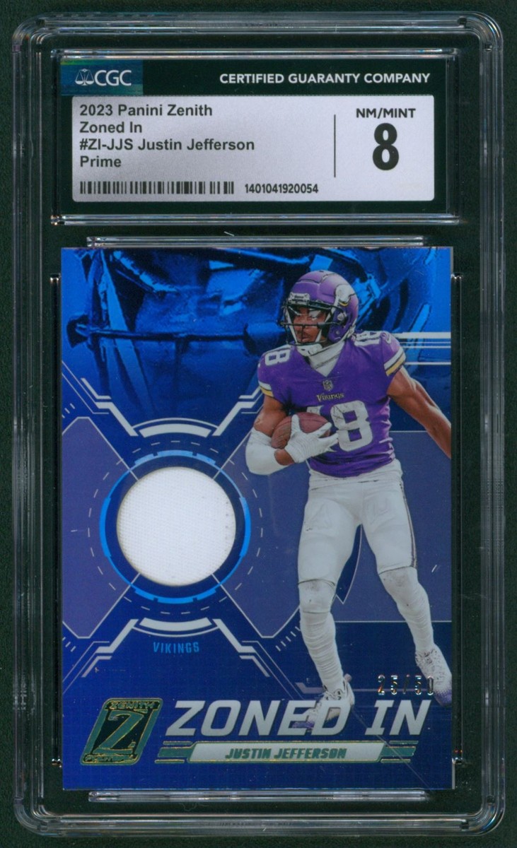 2023 Panini Zenith Zoned In #ZI-JJS Prime Justin Jefferson 25/50