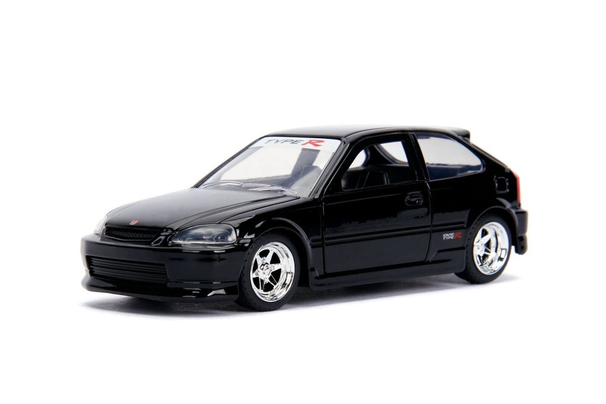 JADA JDM TUNERS 1997 HONDA CIVIC EK TYPE R BLACK 1:32 DIECAST 5
