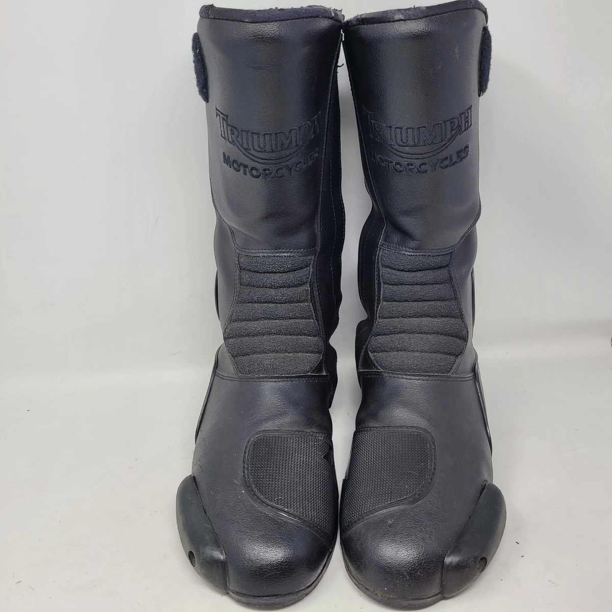 Triumph Sympatex Black Leather Mens SZ 9 US / 42 EU Motorcycle Boots W/ Side Zip Men main image 3