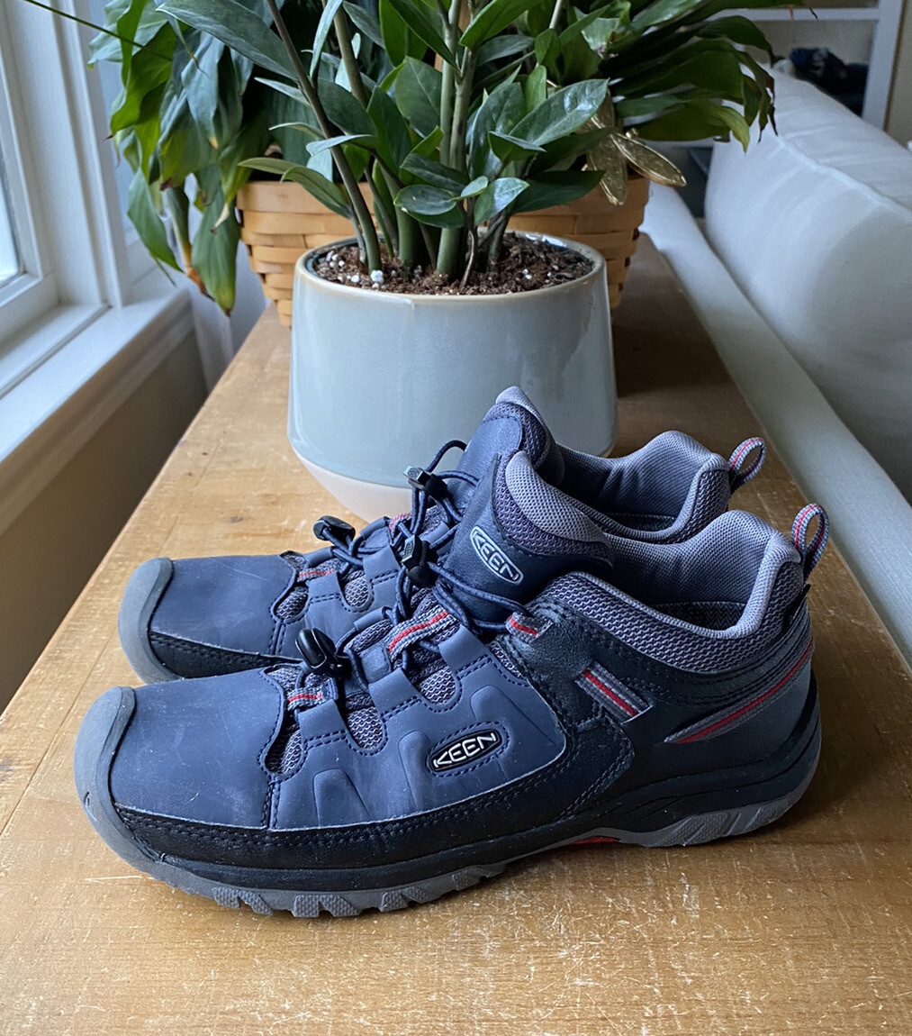 Scarpe da trekking Keen Targhee basse uomo impermeabili sneaker blu nere giovani taglia 6