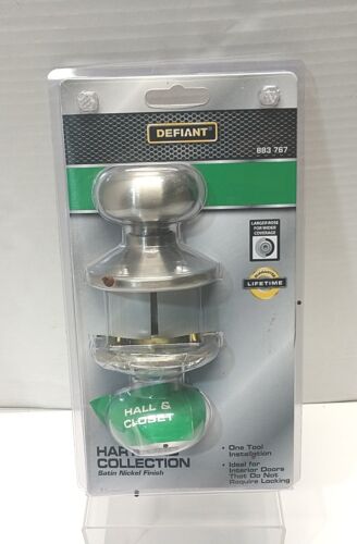 Defiant Closet Passage Door Knob Satin Nickel 883767