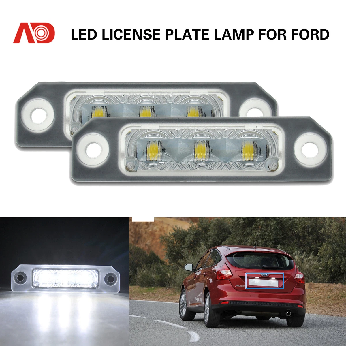 LED License Plate Light For Ford Mustang 10 14 FLEX 09 17 Focus 08