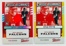 2021 Classics Rookie Kyle Pitts Gold /75 & Red /50 Classic Beginnings