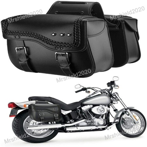 Motorcycle PU Side Saddle Bags Saddlebags For Suzuki Boulevard C90 M50
