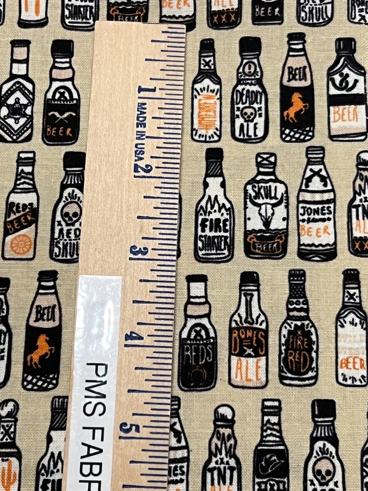 Dear Stella Brewskis en Biscotti tostado 100% tela de algodón por yarda 36x44 #1953 Foto 2 de 4