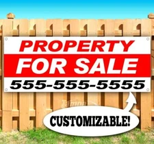 PROPERTY FOR SALE CUSTOMIZE Advertising Vinyl Banner Flag Sign Many Sizes USA