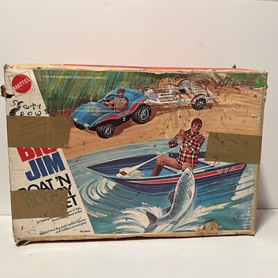 Big Jim Boat  N Buggy Set Box Only Mattel 1973