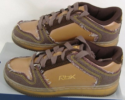 New Reebok Boys 2 Metro Plus Brown Leather Low Basketball Leather Shoes