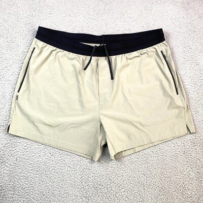 Rhone Mako Unlined 5” Inseam Beige Athletic Performance Gym