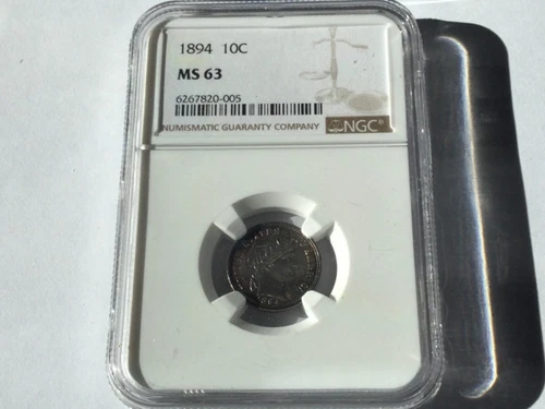 1894 Barber Dime MS63 NGC Certified
