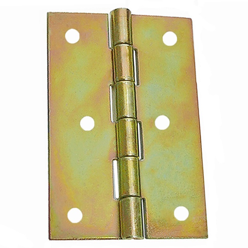 50 Rolled Hinges 70 X 45 Mm Narrow Furniture Hinges Yellow Galvanized