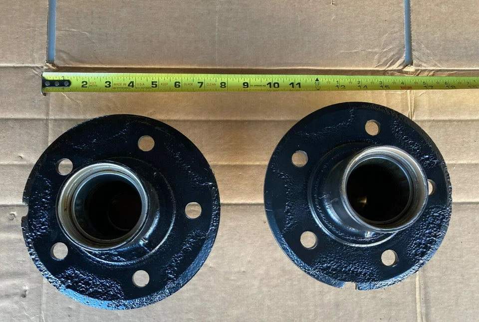 1942-1948 1952 Ford Mercury Front Brake Drum Hubs Original pair 5 Lug Set of 2 - Image 3 of 4