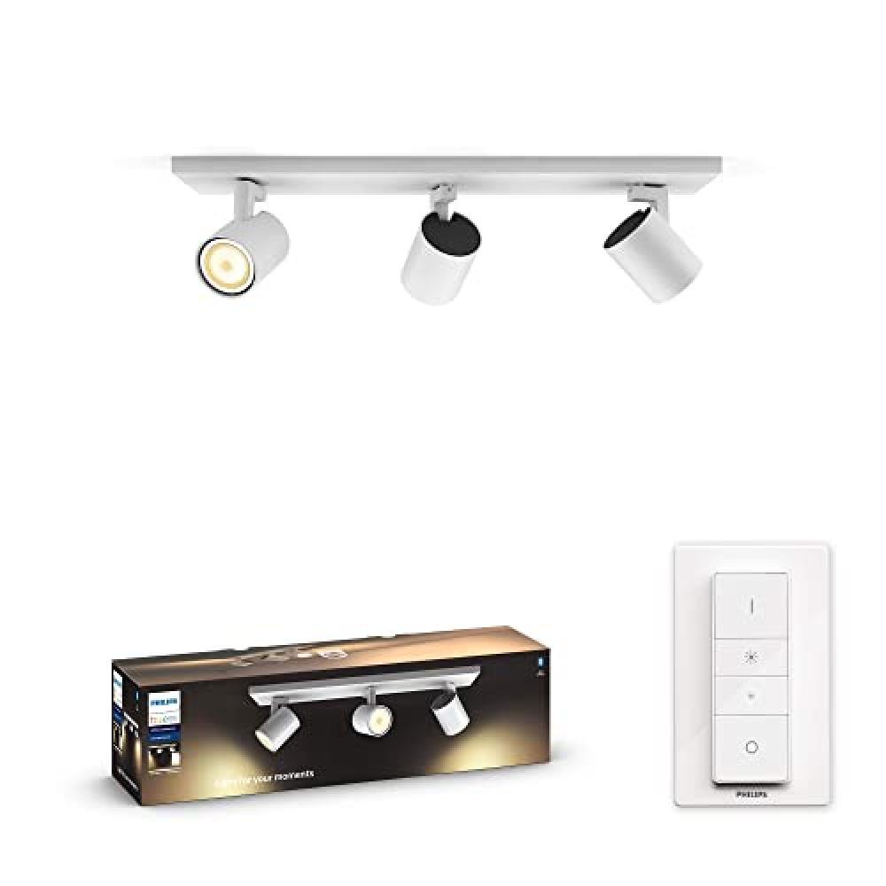 (TG. 1 Unit  (Confezione da 1)) Philips Hue White Ambiance Runner, 3 Faretti Led