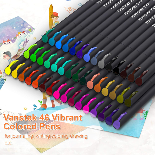46 Pack Journal Planner Colored Pens, Fineliner Pens for Journaling, Writing Col - Picture 2 of 7