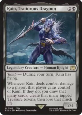Kain, Traitorous Dragoon Foil - FIN 0105 NM - MTG Magic