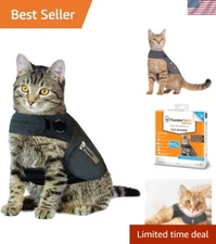 Classic Cat Anxiety Jacket - Heather Gray, Medium (9-13 lbs) for Calm Pets