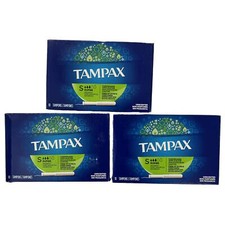 Tampax Super Absorbency Tampons Cardboard Applicator Unscented 10 Ct Lot of 3