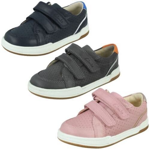 SAOLA Scarpe Sportive Casual In Pelle Clarks Per Bambini Fawn Solo