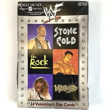 WWE Valentines Cards 34 Vintage Greeting Cards 1999 Stone Cold The Rock Mankind