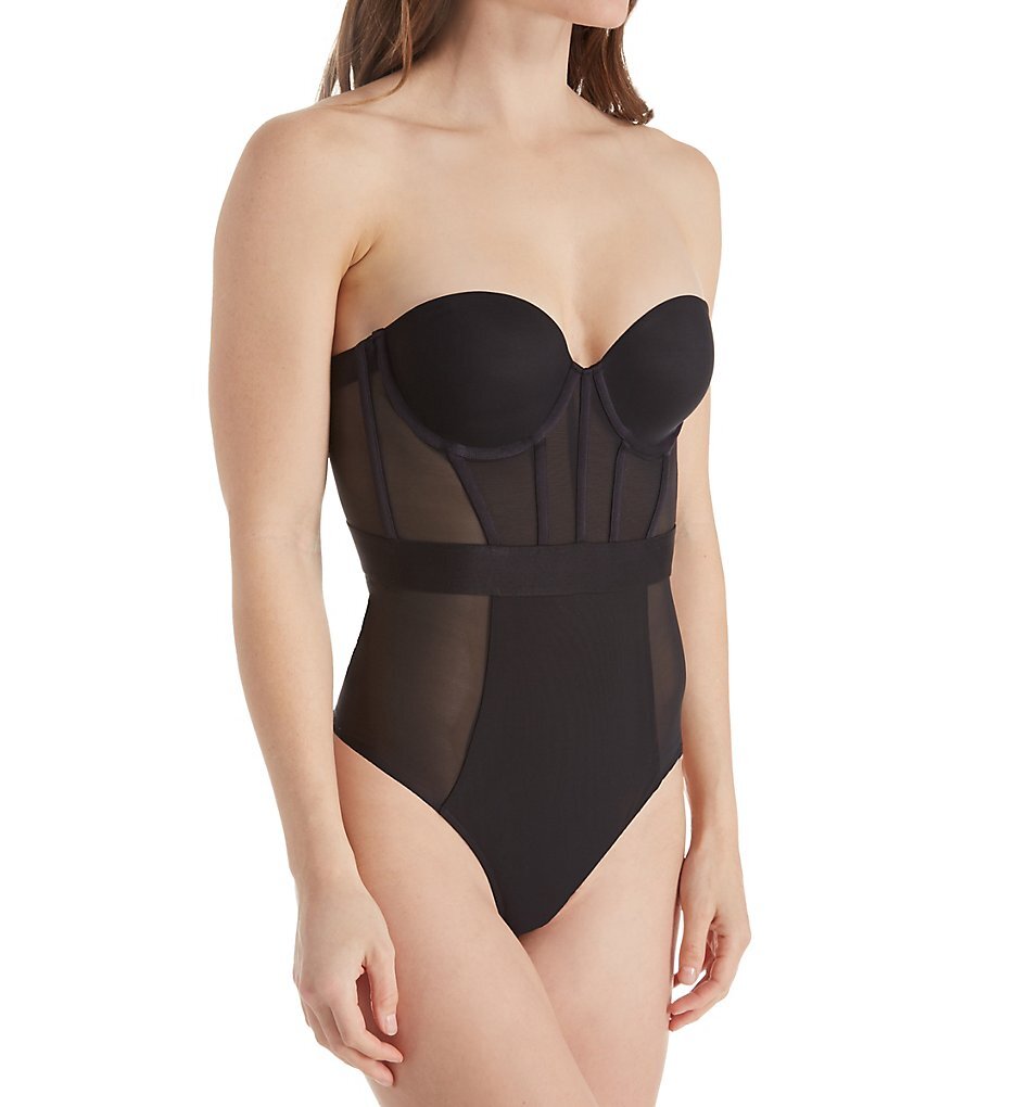 DKNY Dark Black Sheers Convertible Bodysuit US 34c for sale online eBay