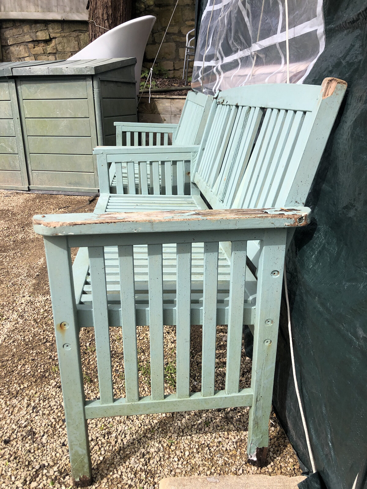 Pair of Forest wood Hand Painted garden benches eBay