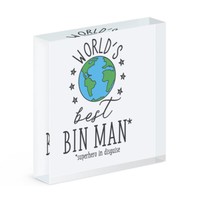 World's Best MüLleimer Mann Acryl Foto Block Rahmen Lustig Spass Favorit Dustman