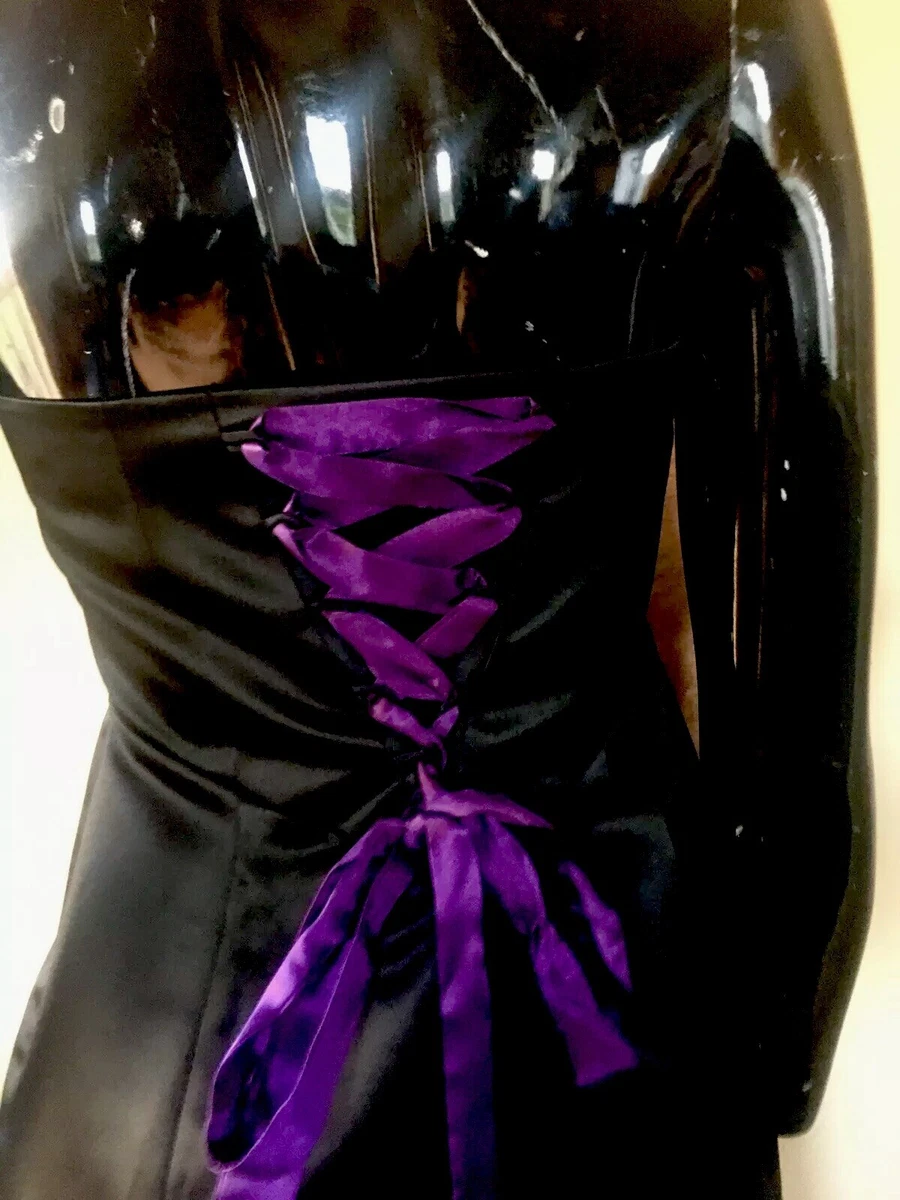 Dress Debut Debenhams Size 14 Black Flowered Evening Formal Prom