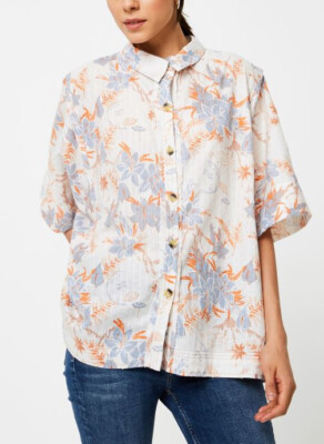 Free People Love Letters Sommertop mit Blumenmuster in Buttondown, elfenbeinfarben, X-Small, UVP 98 $