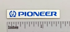 Pioneer Metal Reel Tape Deck Badge Custom Made Silver Aluminum 