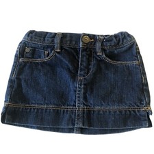 Baby Gap Retro Jean Denim Skirt 3 3t Floral Daisy