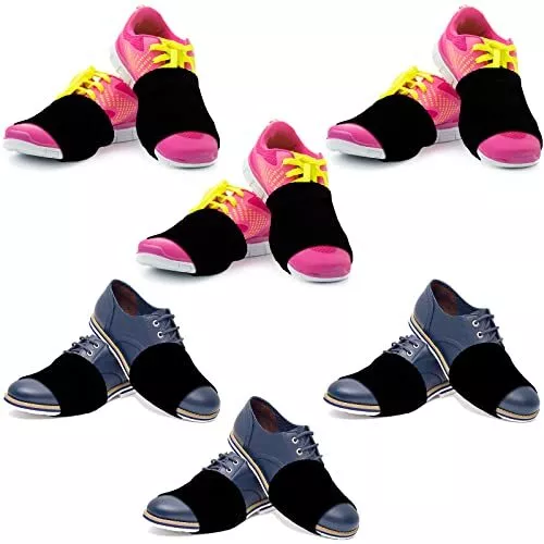 6 Pairs Dance Socks Shoe Socks on Smooth Floors Over Sneakers Shoe Cover  for