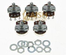 5x A250K Large Audio Guitar Pots 15mm Short Split Shaft 250K Potentiometers