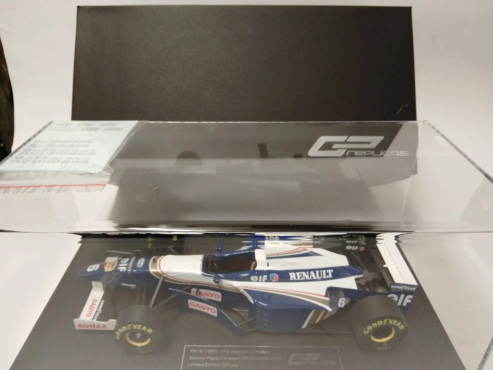 GPReplicas GPReplicas Williams FW18 J. Villeneuve 1996 Canadian GP 1/18 GP57B - Immagine 2 di 3