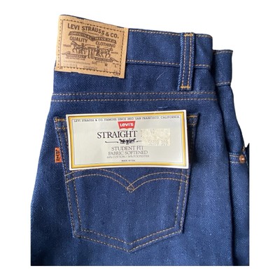 Vtg 80s Levis 718 Jeans Size 30x34 Straight Leg Student Fit Orange Tab USA Made
