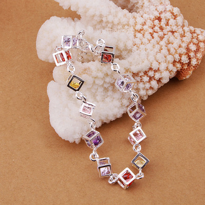Women's 925 Sterling Silver Bracelet Adjustable Size 8-9 Women's 925 Sterling Silver Bracelet Adjustable Size 8-9