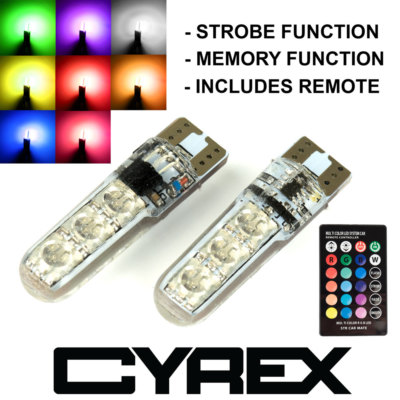 2x CYREX STROBE LED LIGHT BULBS INTERIOR REPLACEMENT BULB DOME MAP LITE T10 B1