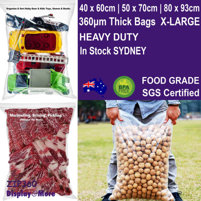 Zip Lock Bag LARGE Ziplock FOOD GRADE | 30pcs | HEAVY DUTY | BPA Free | OZ Stock